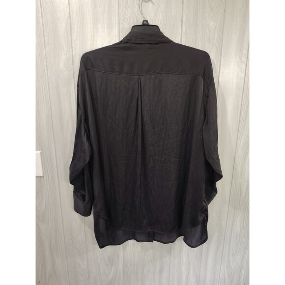 Woman's 3X Black Button Down Shirt Blouse Long Sleeve Whimsigoth Romance Witchy - Picture 3 of 7